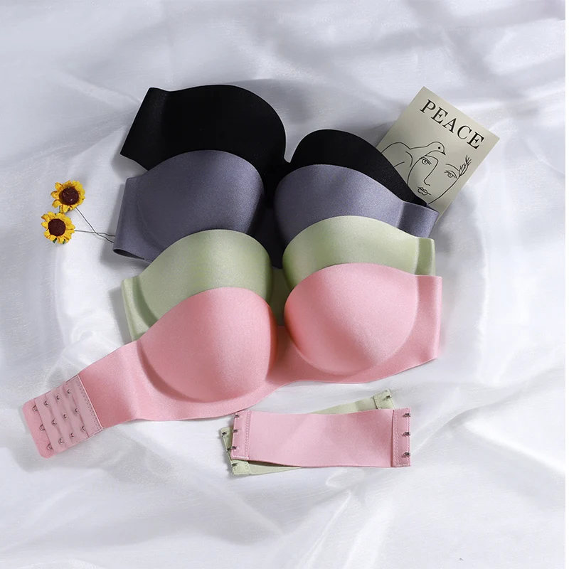 

ATHVOTAR 1/2 Cup Women Strapless Bras Invisible Bra Push Up Bralette Without Straps Female Lingerie Underwear