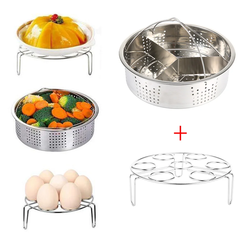 Pawaca 8 шт. 304 Нержавеющая сталь Пароварка Набор домашних яиц стеллажи Корзина