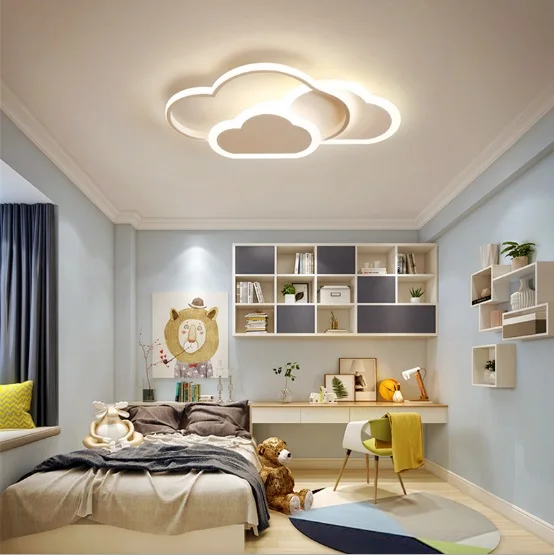 New children's room lamp led Nordic bedroom ceiling lamp creative cartoon boy and girl room lamp cloud lamps