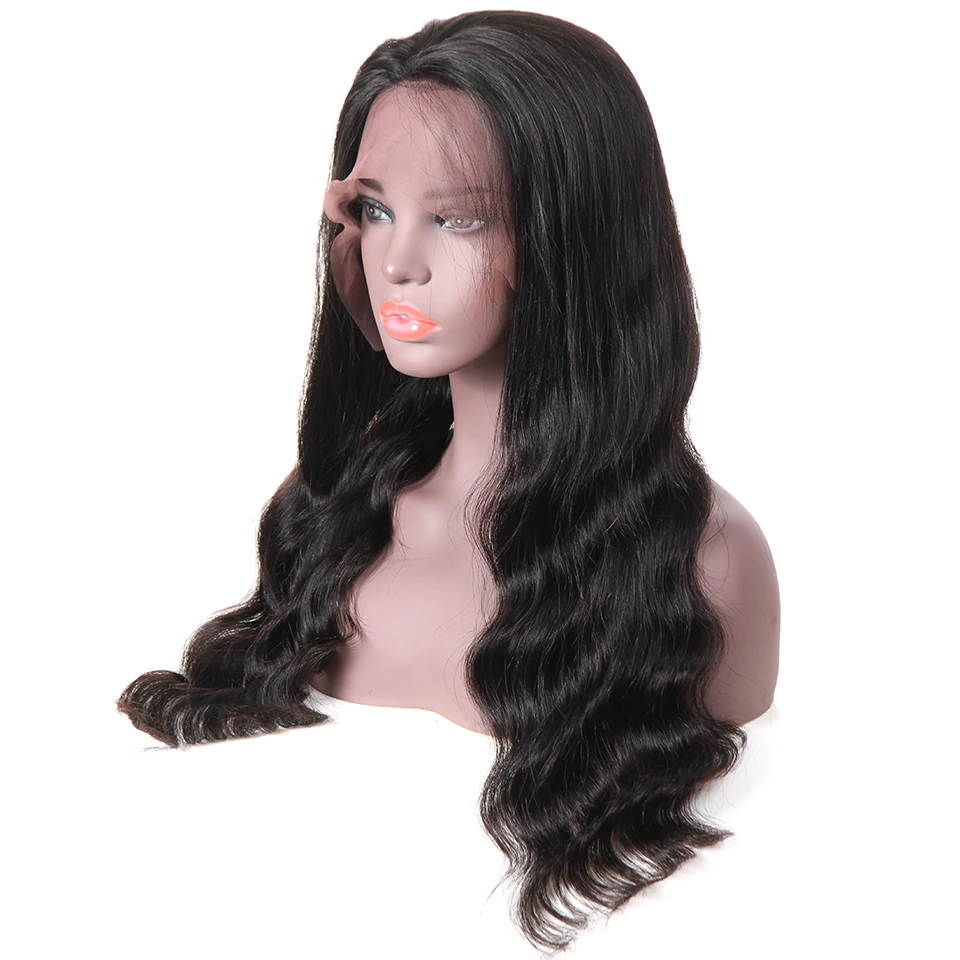Парики из натуральных волос на кружеве волнистые перуанские прямые волосы