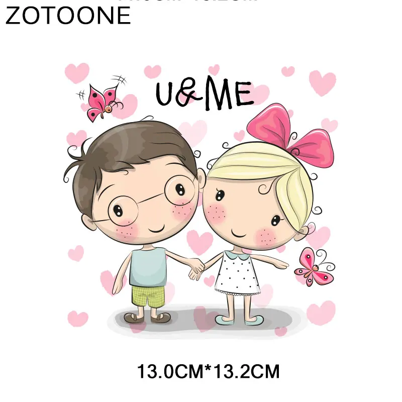 ZOTOONE Мультяшные нашивки для мальчиков и девочек термотрансферные наклейки