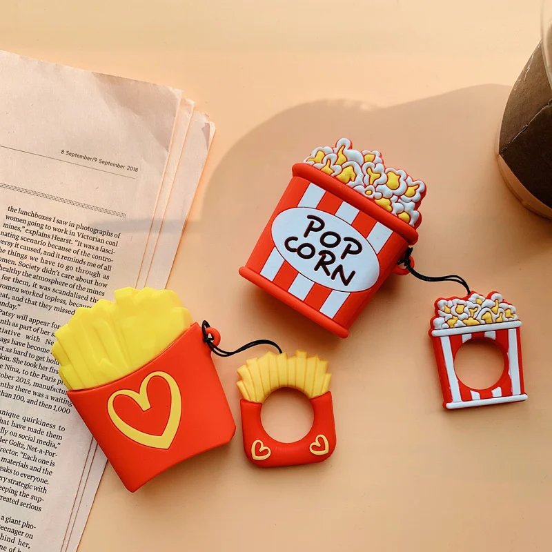 

Delicious Food Burgers French Fries Sweet Chili Sauce Earphone Cases For Apple Airpods 1 2 Protect Cover Headphones Case