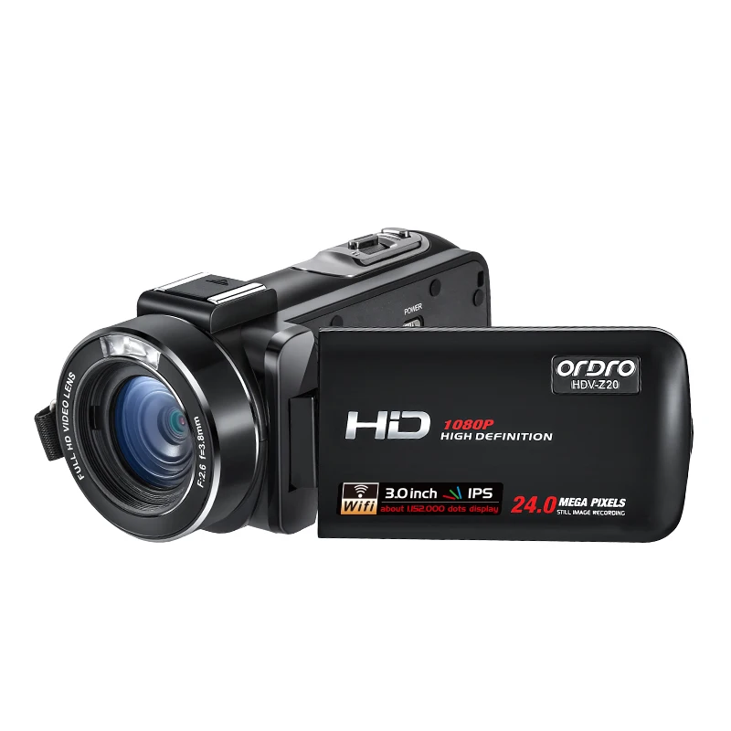 Видео Камера Цифровая видеокамера Full HD Ordro Z20 1080P ИК Ночное видение YouTube Vlog s для