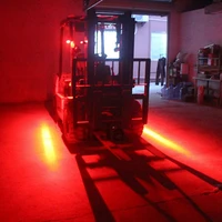 4 inch 30w red line led forklift truck car warning lamp safety working light bar warehouse danger area light10 80v waterproof