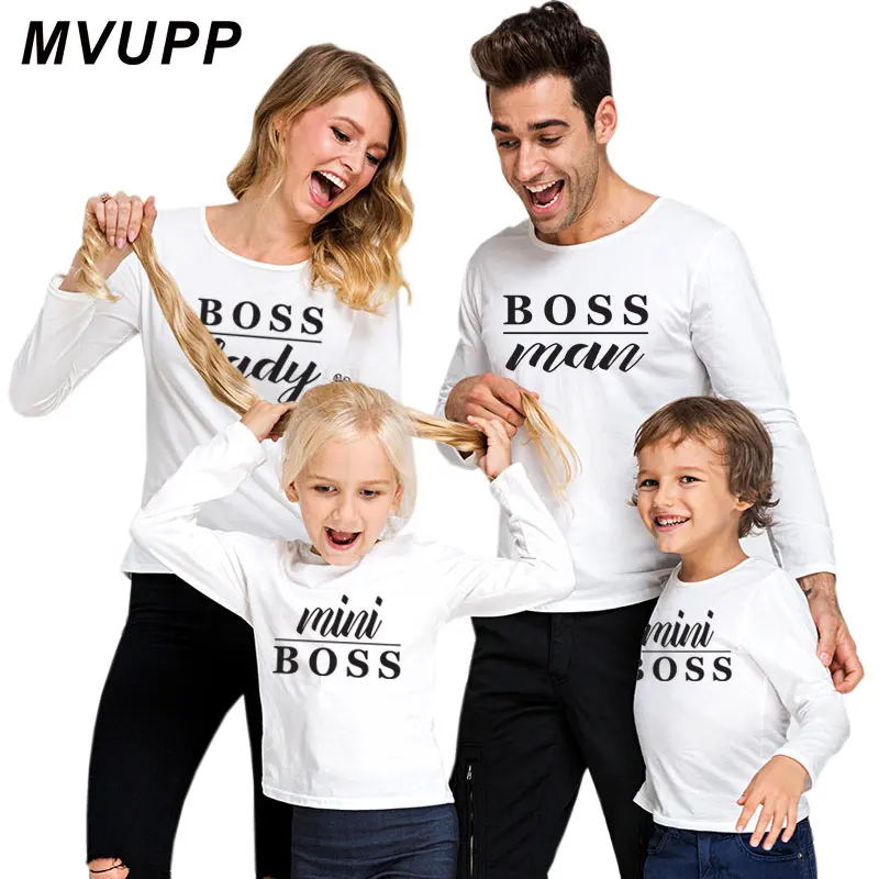 Модель 2019 года семейная одежда для босса семьи отца сына матери