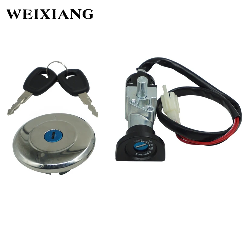 

WEIXIANG Motorcycle Ignition Switch Kit Assembly For Harley Fuel Gas Cap Tank Cover With 2 Keys For HARLEY XG750 500 14-20