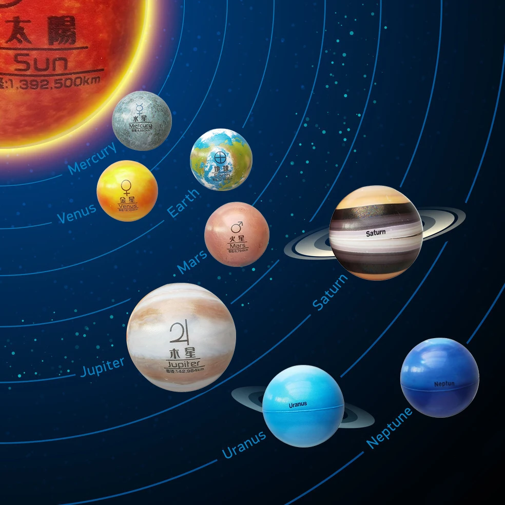 

NEW Sponge Solid Planet Model Girls Boys Unisex Toys Learning Education Sun Mercury Venus Earth Moon Kids Toy Soft Ball Puzzle