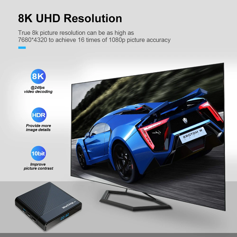 ТВ-приставка Wechip V9 Android 9,0 Amlogic S905X3 DDR3 4 Гб юаней 2,4 г/5 г Wifi Bluetooth 4,0 ТВ приставка YouTube 1080P HD плеер