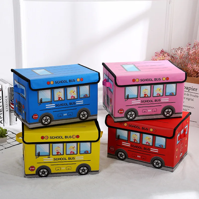 

[READY STOCK] Car pattern multifunctional storage box stationery cosmetics finishing cartoon foldable waterproof durable fabric