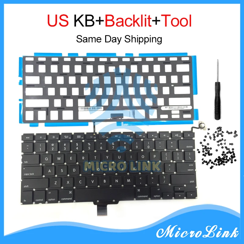 Новая клавиатура для Macbook Pro 13 &quotA1278 US + Подсветка с подсветкой 2009 2010 2011 2012 лет A1278