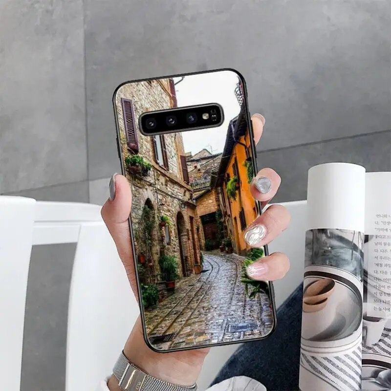 

Travel italy France London Flower Street Phone Case For Samsung S10 Plus S10E S21 S20 UlTRA S7 S8 S9 Plus S10lite S20 plus