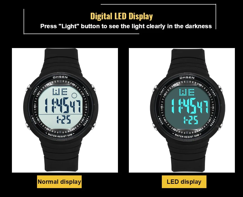 

Men Sports Watches Fashion Chrono Countdown Men's Waterproof LED Digital Watch Camouflage Man Military Clock Relogio Masculino