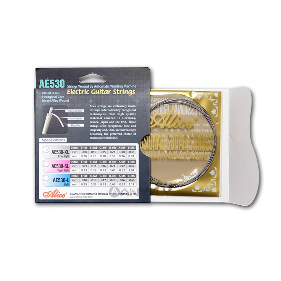 Струны для электрогитары ALICE AE530 1st 6th светильник Super Extra из никелевого сплава с