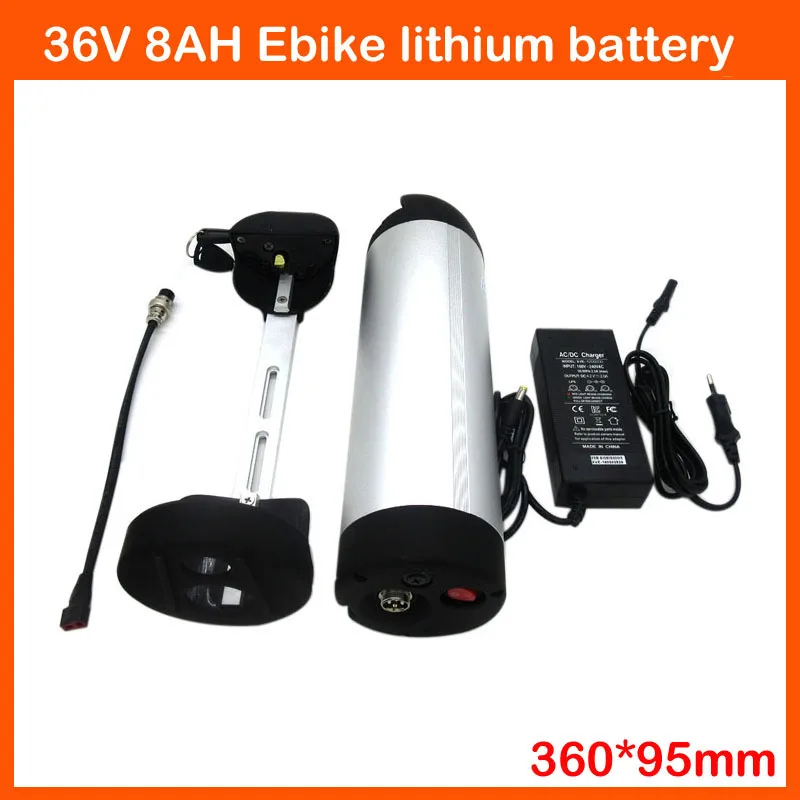 

36V Water Bottle 500W Battery Pack 36 Volt 8AH 10AH 13AH Lithium 18650 Electric Bike Ebike Battery with 15A BMS 42V 2A charger