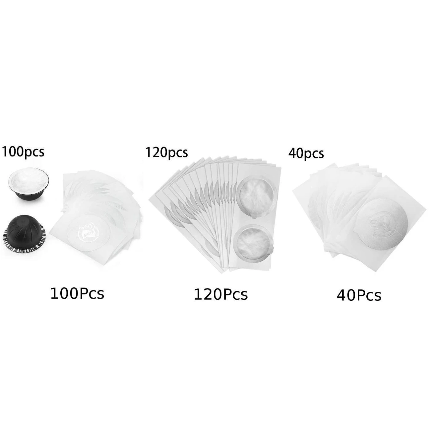 Капсулы для кофе Nespresso Vertuo Repalcment 40/100/120x одноразовые крышки из алюминиевой фольги