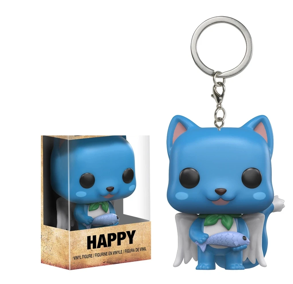 Брелок funko официальная фигурка счастливого хвоста из ПВХ модели игрушек для