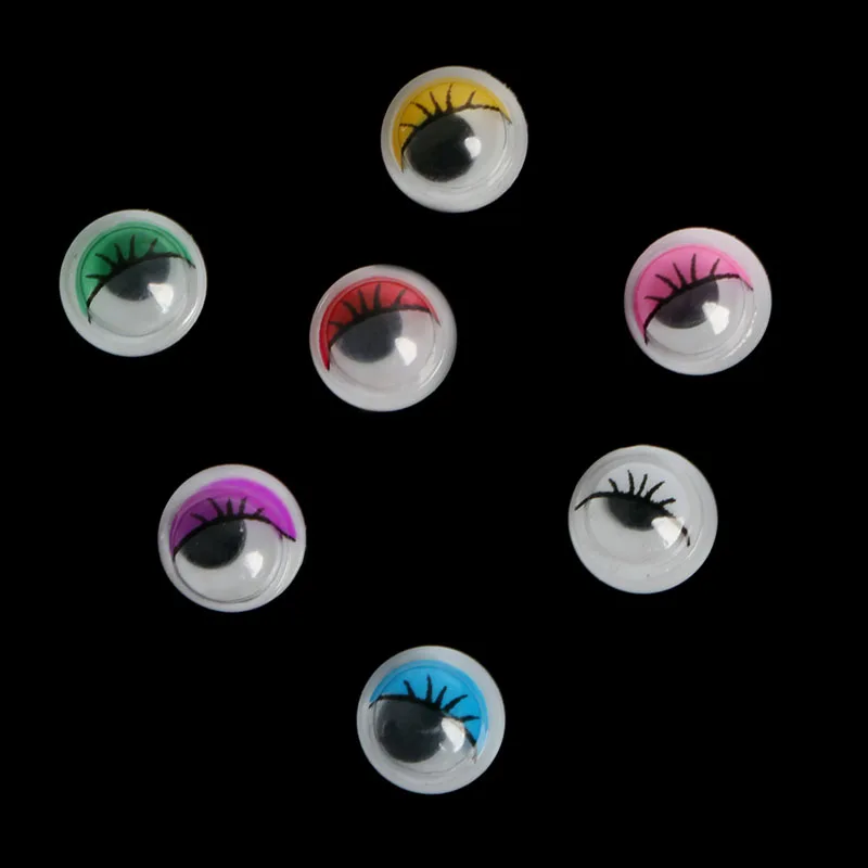 

210pcs 8mm 10mm Wobbly Wiggly Googly Eyelash Eyes Self-adhesive DIY Crafts
