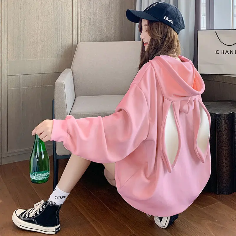 Толстовка с капюшоном тонкий свитер женская Свободная куртка в Корейском стиле и