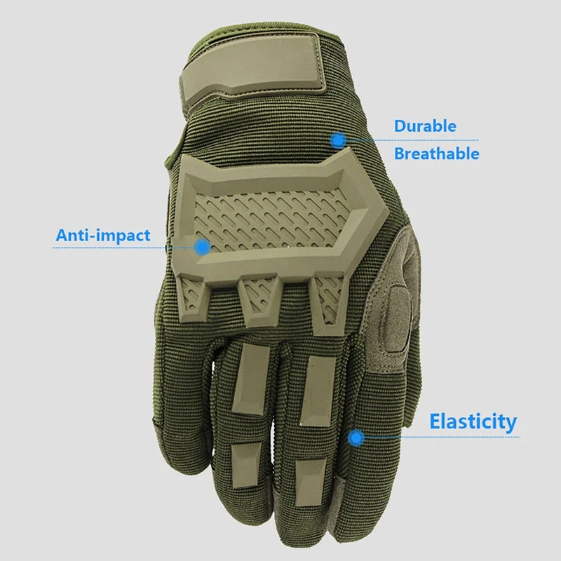 Men's Sport Full Finger Gloves Touch Screen Outdoor Tactical Military Airsoft Shooting Hunting Hard Knuckle Armed Mittens | Спорт и