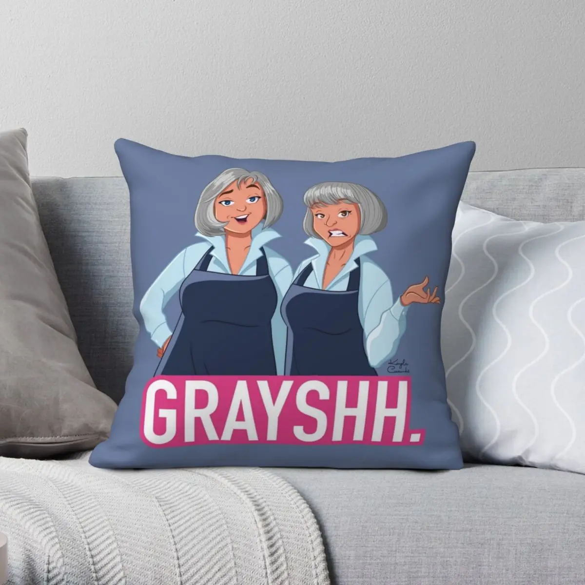 

Grayshh Prue квадратный чехол для подушки из полиэстера и льна