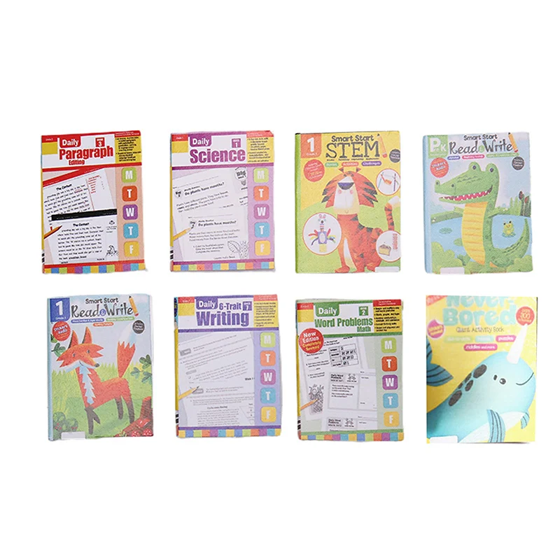 

1/12 Dollhouse Miniature Mini Exercise Books Model Furniture Decor Accessories