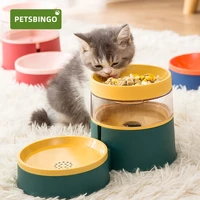 petsbingo cat automatic feeder bowl portable cat water bottle puppy auto water dispenser dogs accessories food feeding container