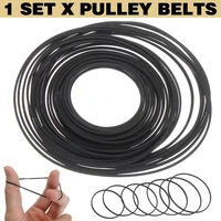 1 set rubber pulley belts black small fine engine drive belt for diy toy module car pully belts 30mm to 120mm diameter