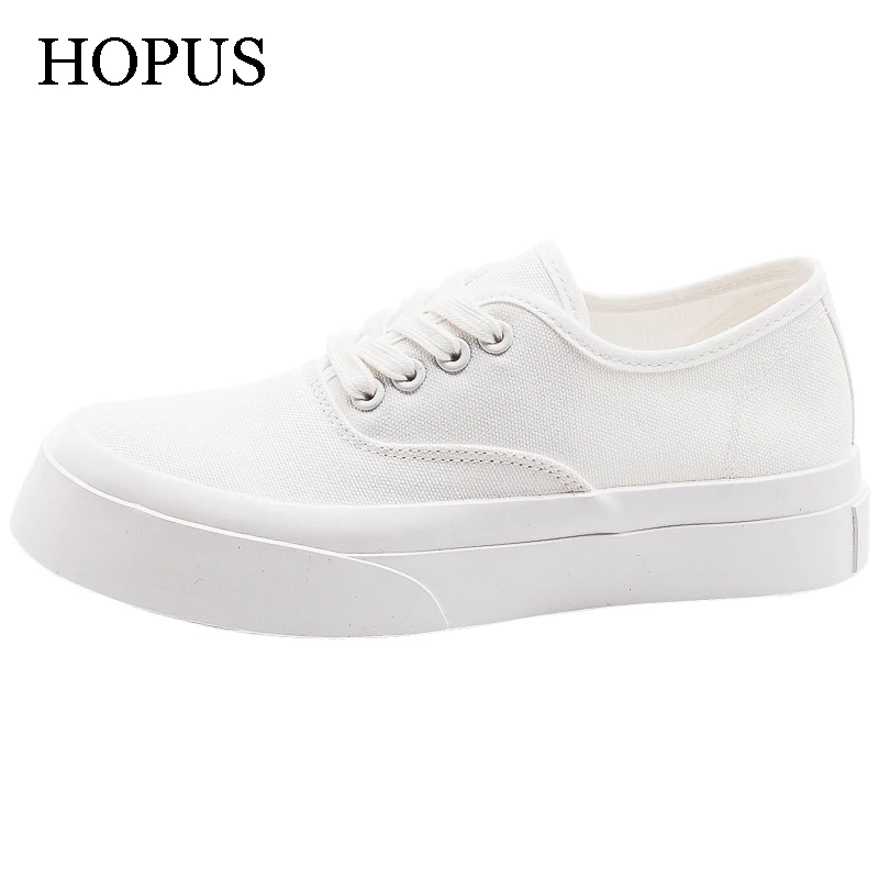 

Fashion Women Canvas Shoes 2021 Trend Platform Shoes New Comfortable Breathable High Quality Vulcanized Shoes White Flats Women