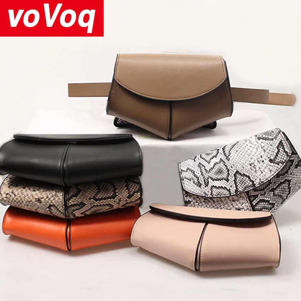 

2021 Summer Ladies Leather Peach Heart Luxury Waist Belt Bag for Women Fashion Snake Pattern Flip Phone Coin Chest Bags