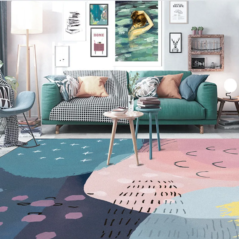 Современный мультяшный ковер для детской комнаты гостиной спальни прикроватная