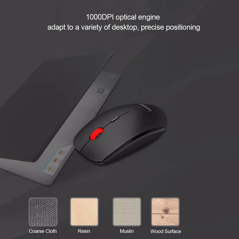 Lenovo N911 Pro 2 4G беспроводная мышь 1000 точек/дюйм нажатием одной кнопки сервис