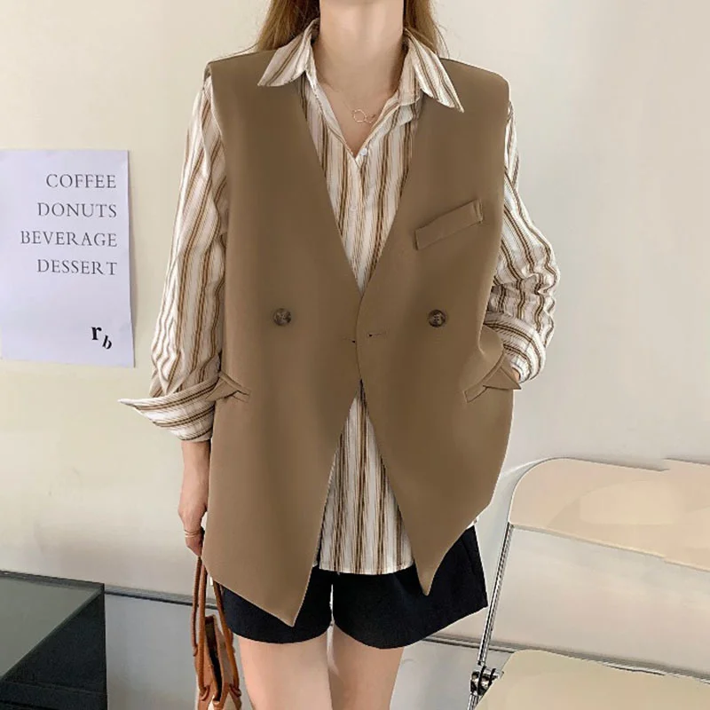 Модная женская куртка EWq повседневная юбка Корейский жилет тренд 16e3133осень 2021 |