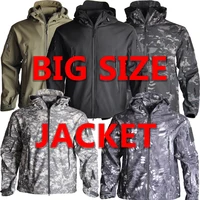 waterproof warm windbreaker us army clothing shark soft shell military tactical jacket men winter big size camouflage men jacket