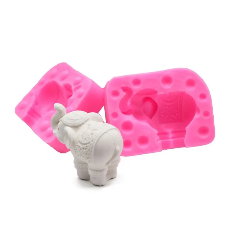 

DIY Baking 3D Elephant Modeling Mold Fondant Chocolate Cake Decoration Handmade Soap Silicone Molds