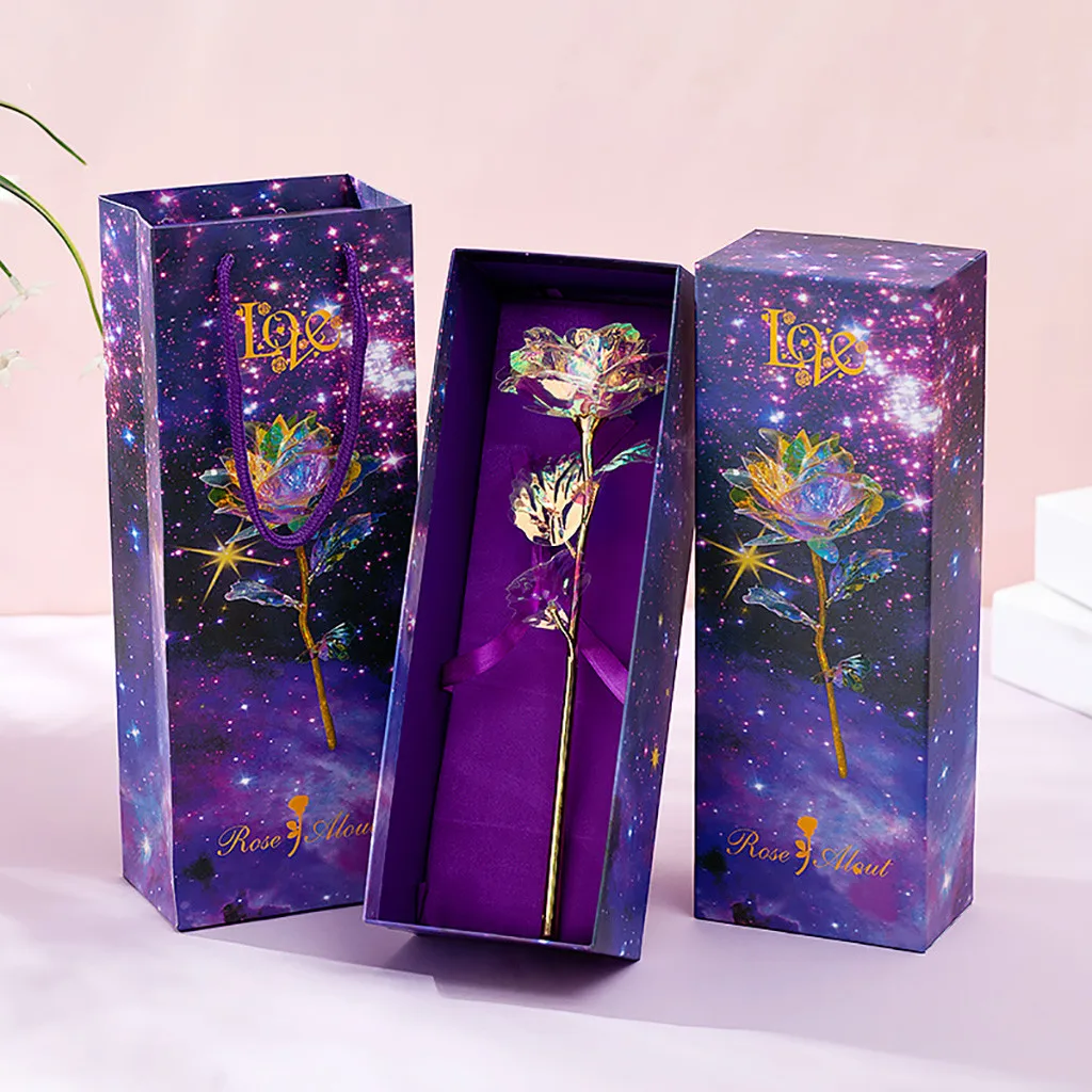 Дропшиппинг креативный подарок на день Святого Валентина 24 K покрытая фольгой