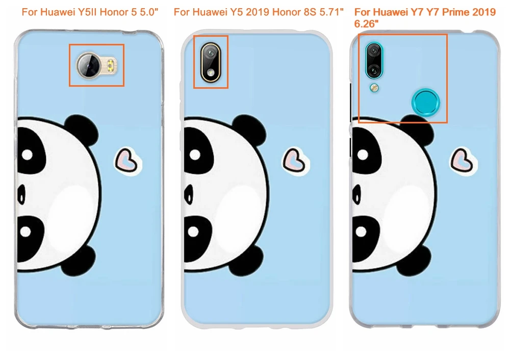 Для Huawei Y5 II Y7 Prime 2019 чехол из ТПУ силикона для Honor 5 8S милый чехол|Бамперы| |