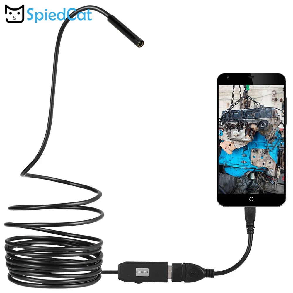 5 мм Мини usb эндоскоп для объектива гибкий 1/1.5/2/3.5/5/10M кабель Borescope