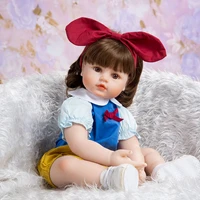 keiumi lifelike reborn baby dolls 60 cm cloth body stuffed doll newborn fashion toddler princess menina toy diy curls hair