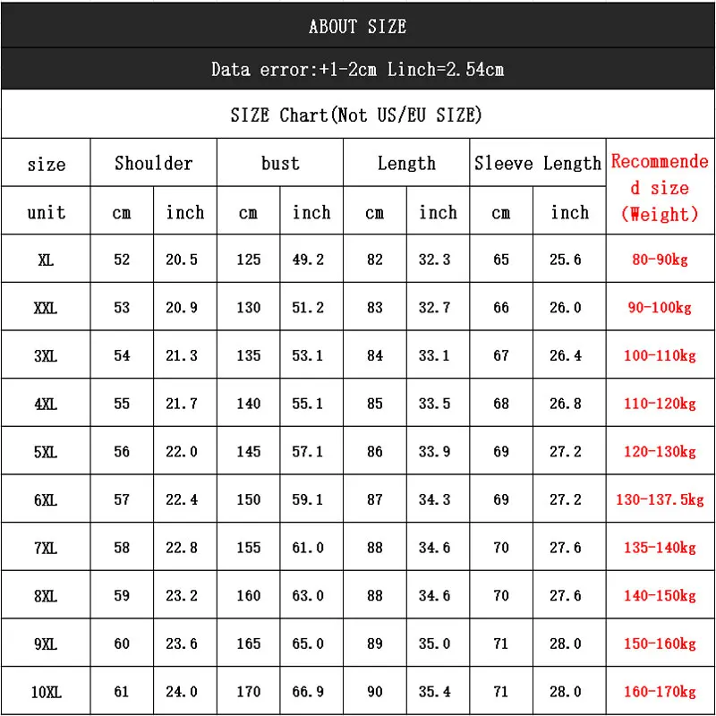 

Jacket Men Men's Large size 9XL 10XL Mid-length Black Jacket Winter Cold-Proof With Fur Collar Warm Clothing