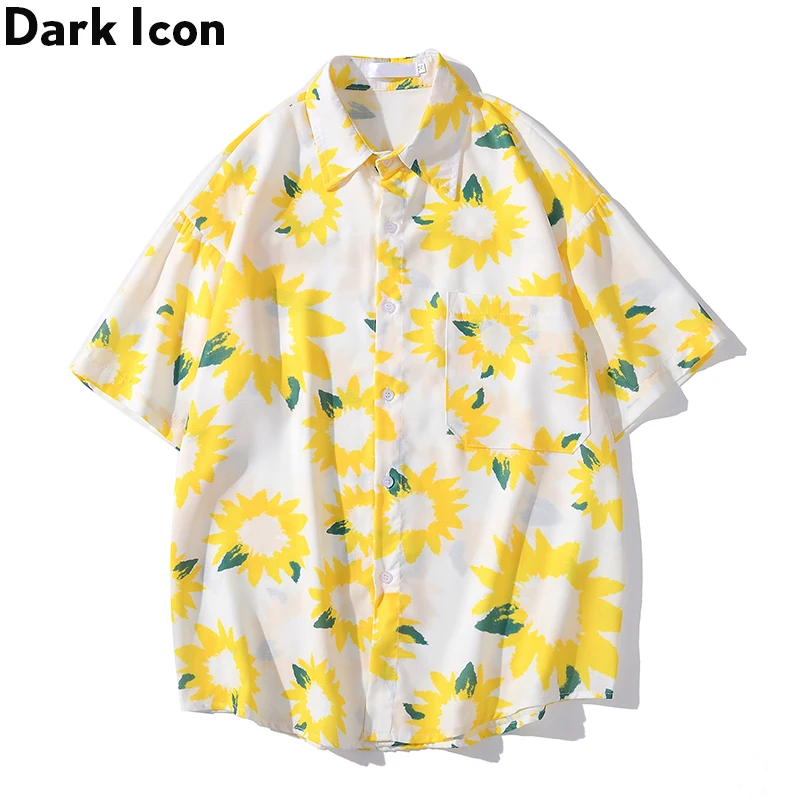Гавайская рубашка Dark Icon мужская летняя с отложным воротником Мужской Топ 2020 |
