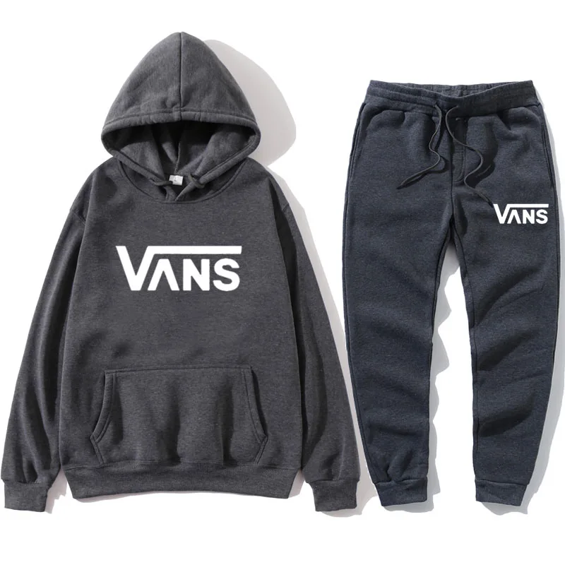 

2021 Tracksuit Men 2 Pieces Set Sweatshirt + Sweatpants Sportswear Hoodies Casual Mens Clothing Size M-3XL