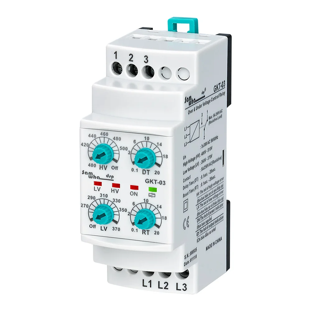 

Samwha-Dsp GKT-03 3 * 380VAC ненейтральное трехфазное реле под и перенапряжения