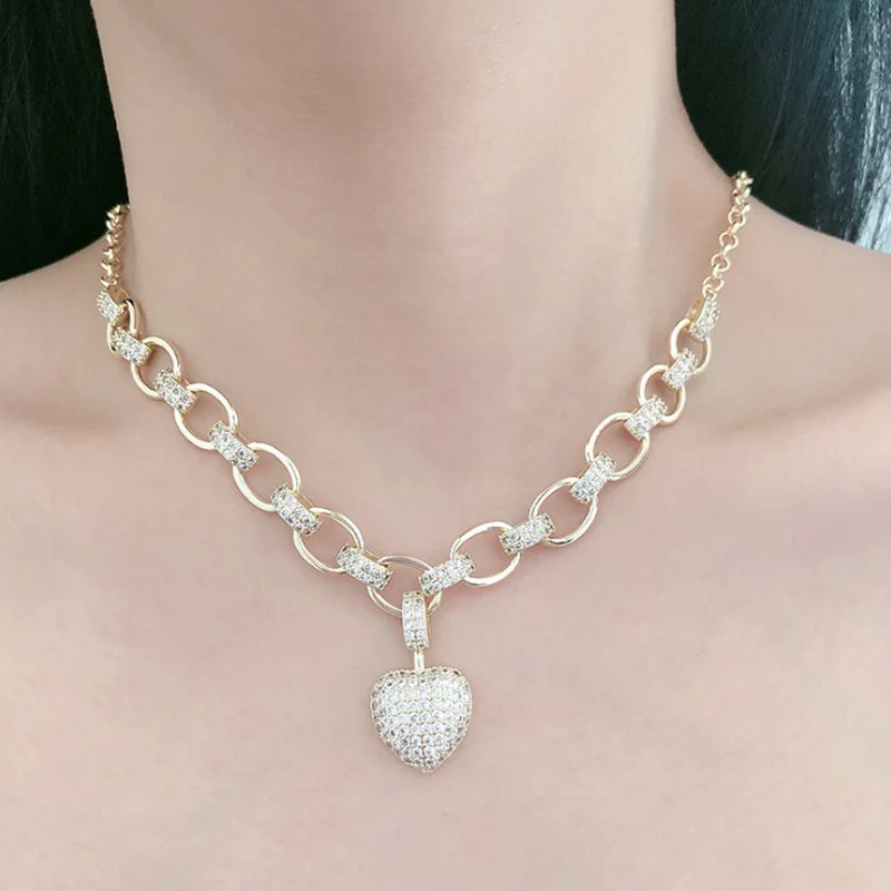 Женское ювелирное изделие подарок модная подвеска в форме сердца ожерелье из