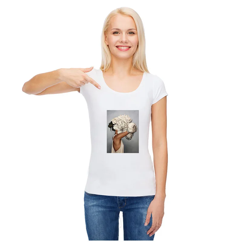 Aesthetic Girl Thermo Applique Sticker On Clothes Heat-Sensitive Iron T-shirt Transfers Patches DIY Flower Patch Decor 8 | Дом и сад