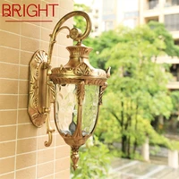 bright outdoor wall lamp classical retro bronze lighting led sconces waterproof decorative for home aisle