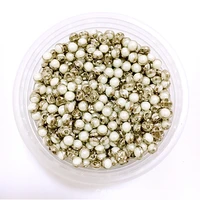 100pcs 4mm 5mm pearl buttons super small baby doll with pearl decoration buckle customizable colors diy sewing supplies a032