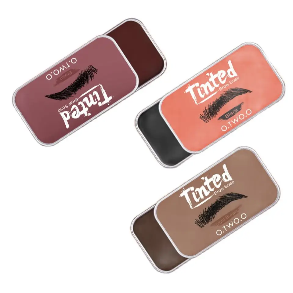 

O.TWO.O Eyebrow Wax Gel Long Lasting Waterproof Makeup Cosmetics Colored Brow Styling Soap with Trimming
