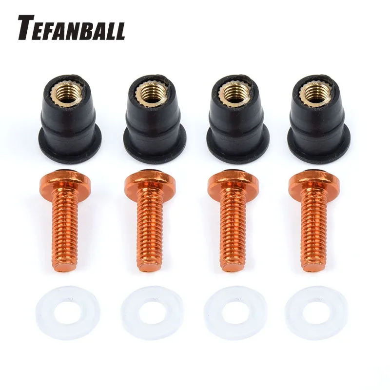 10Pcs M5X15mm Aluminum Motorcycle Windscreen Fairing Well Nut Bolts Screw High Quality Accessories Part Suitable for Cars 2019 | Автомобили