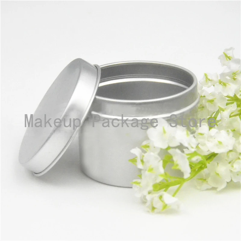 

80g 50/100pcs Refillable empty round aluminum tin cans bottle Direct pressure aluminum cans cosmetic container box aluminum jar