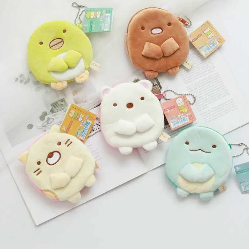 

1pc Cospaly Sumikko Gurashi Plush Purse Toy Cartoon Stuffed Dolls for Kid girl Gift Coin Storage Purse Plush Wallet Hang Pendant